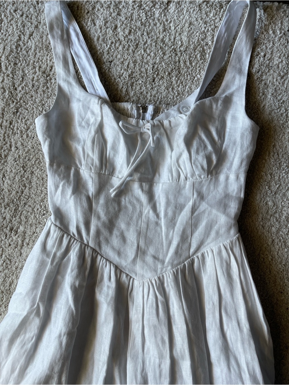 ✨NEW✨Reformation Balia Linen Midi Dress in
White - Picture 4 of 7